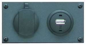 Panel für 2x PSD- bzw. USB-Steckdosen