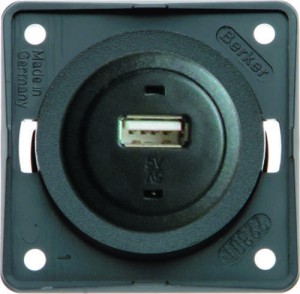 Lade-Steckdose USB für Dosen-System DS, Weiß 12V