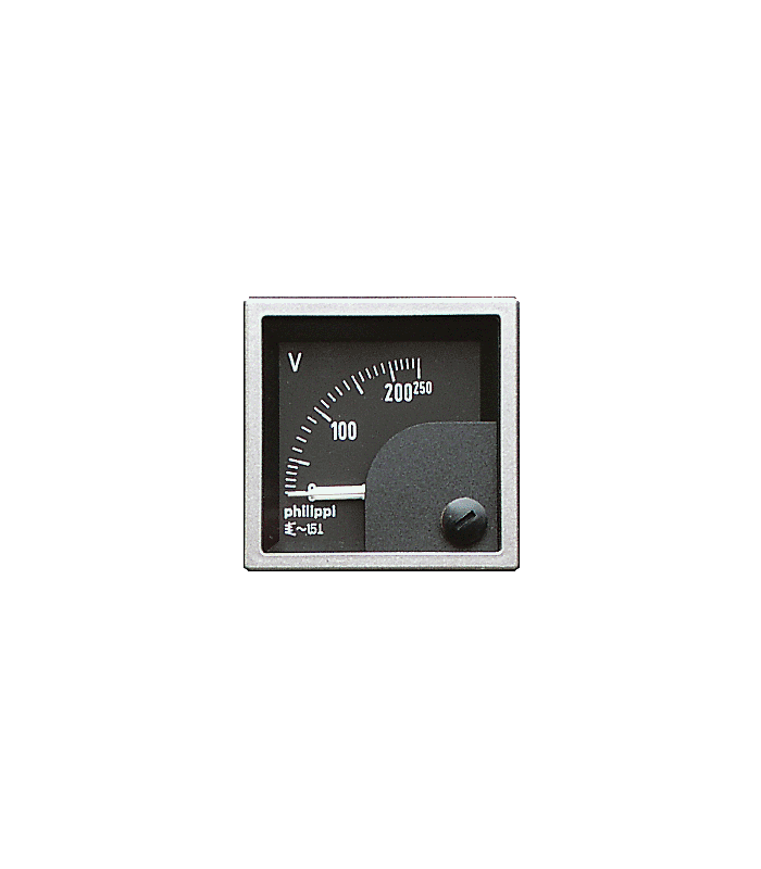 Philippi Analoges Voltmeter AC 0-250V, schwarz